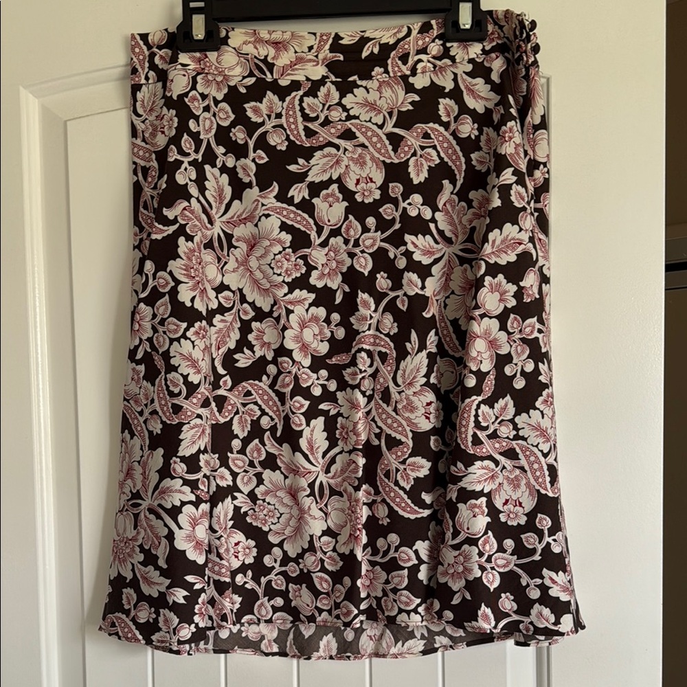 Floral Brown and Pink Skirt